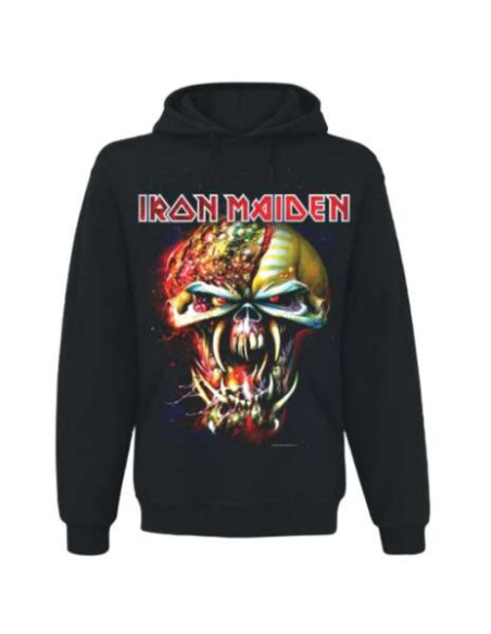 Iron Maiden: Final Frontier Big Head (Felpa Con Cappuccio Unisex Tg. L)