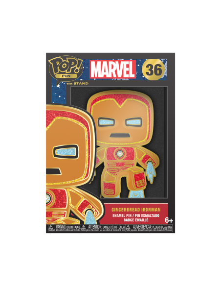 Marvel: Funko Pop! Large Enamel Pin - Gingerbread - Ironman
