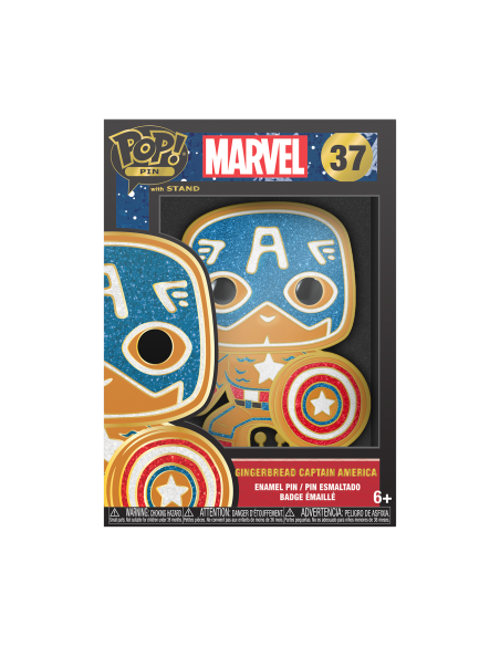 Marvel: Funko Pop! Large Enamel Pin - Gingerbread - Captain America