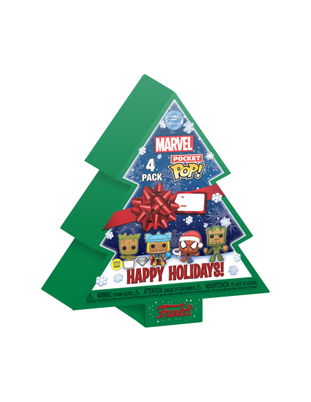 Marvel: Funko Pop! Pocket - Marvel Tree Holiday Box (4 Pieces)