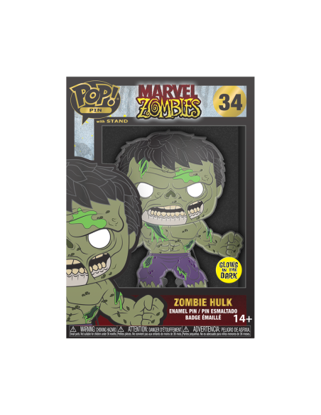 Marvel: Funko Pop! Large Enamel Pin - Zombie Hulk (Pin 34) (Assortimento)
