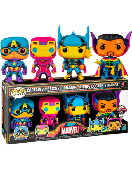 Marvel: Funko Pop! - Blacklight (4 Pieces)