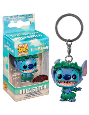 Disney: Funko Pop! Pocket Keychain - Lilo and Stitch - Stitch In Hula Skirt  (Portachiavi)