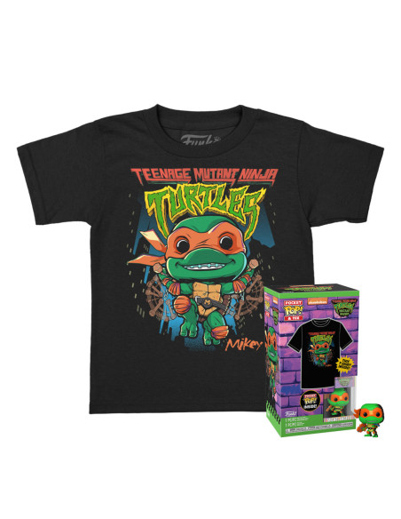 Teenage Mutant Ninja Turtles: Funko Pocket Pop! andTee - Michelangelo (T-Shirt Unisex Tg. S)