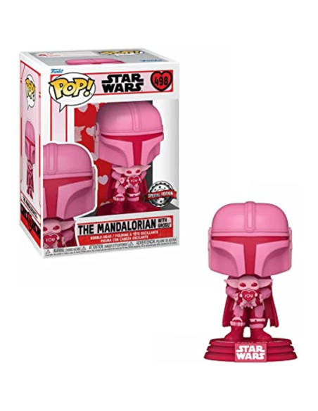 Star Wars: Funko Pop! - Valentines S2 - The Mandalorian With Grogu (Vinyl Figure 498)