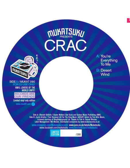 Crac - Crac-You'Re Everything To Me 7p