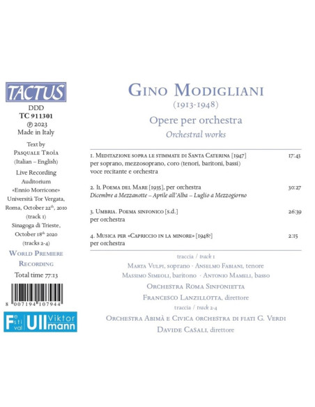 Orchestra Abima' / C - Gino Modigliani: Opere Per Orchestra - (CD)
