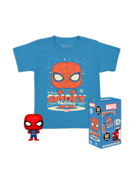 Marvel: Funko Pocket Pop! and Tee - Holiday Spiderman Tg. XL