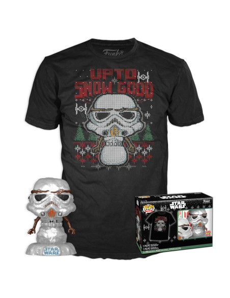 Star Wars: Funko Pop! and Tee - Holiday Stormtrooper (MT) Tg. L