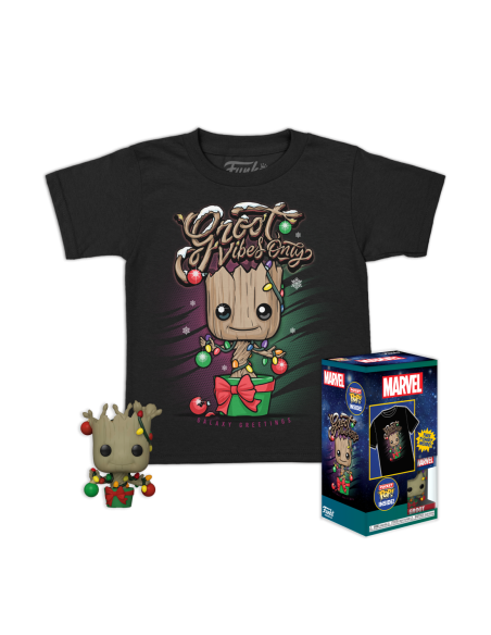 Marvel: Funko Pocket Pop! and Tee - Guardians Of The Galaxy - Holiday Groot Tg. L