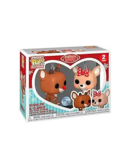 Rudolph: Funko Pop! Keychain - Rudolph - 2PK Rudolph & Clarice
