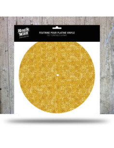 Rock On Wall Gold - Tappetino Antistatico Per Giradischi In Feltro