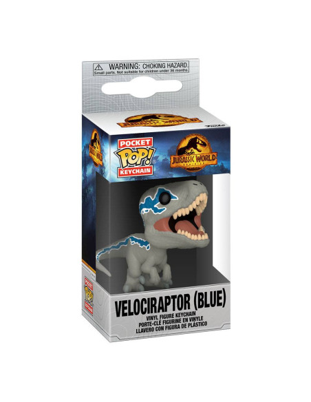 Jurassis World: Funko Pop! Pocket Keychain - Dominion - Velociraptor (Blue)