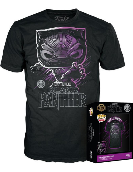 Funko Pop! Boxed Tee: Marvel - Black Panther T-Shirt (L)