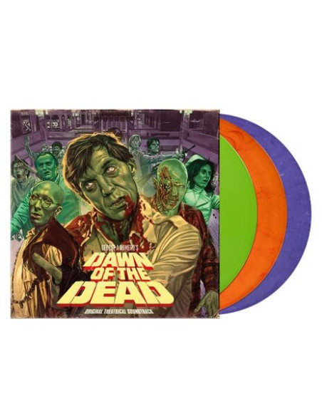 O.S.T. -Aa.Vv. - Dawn Of The Dead - Theatrical U.S. 3Lp Green Orange Violet Marbled Vinyl Trifol