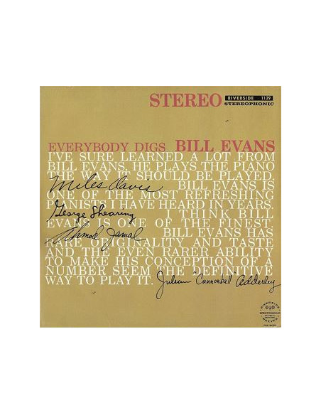 Bill Evans Trio - Everybody Digs Bill Evans (Mono Mix) (Vinyl Black Limited Edt.) (Rsd 2024)