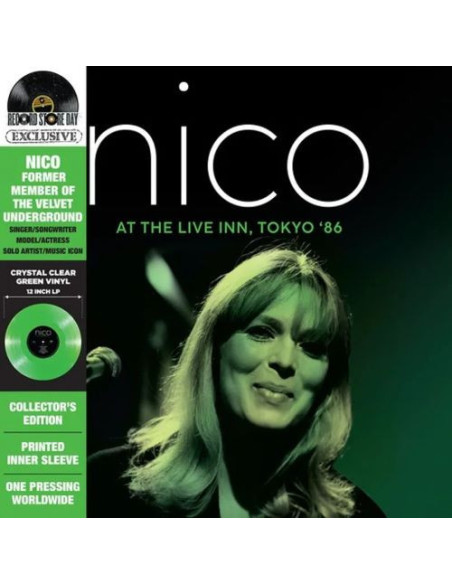 Nico - At The Live Inn, Tokyo '86 (Vinyl Crystal Clear Green Limited Edt.) (Rsd 2024)