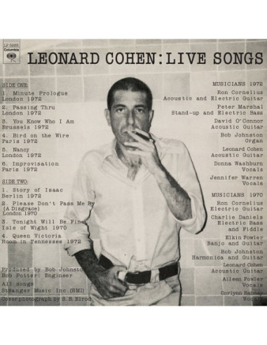 Cohen Leonard - Live Songs