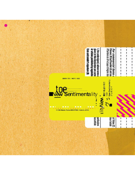 Toe - New Sentimentality - Tan and Clear Vinyl
