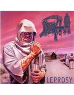 Death - Leprosy - Pink White and Blue With Splat.