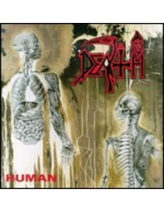 Death - Human - White Blue and Gold With Splatter