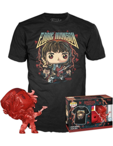 Stranger Things S4: Funko Pop! and Tee - Hunter Eddie With Guitar (Tg. L)
