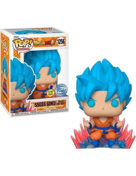 Dragon Ball Super: Funko Pop! Animation - SSGSS Goku (Kaio-Ken Times Twenty) (Glow In The Dark) (Vinyl Figure 1256)
