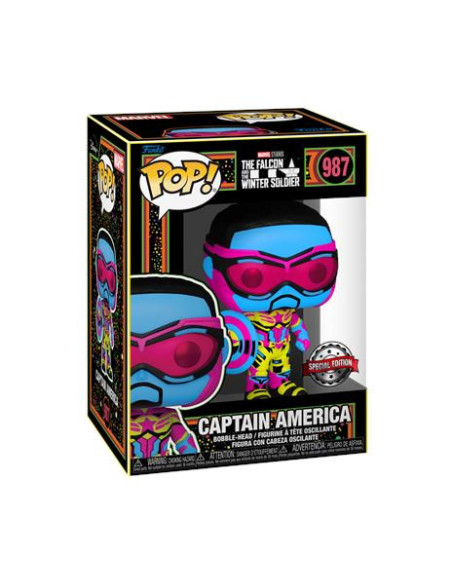 Marvel: Funko Pop! - The Falcon And The Winter Soldier - Captain America (Blacklight)