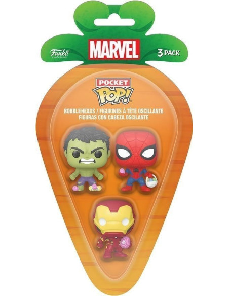 Marvel: Funko Carrot Pocket Pop - Hulk / Spiderman / Iron Man