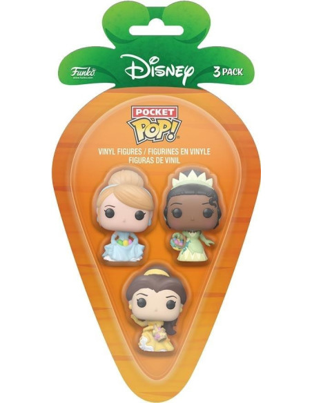 Disney: Funko Carrot Pocket Pop - Disney Princess (Cinderella Tiana Bella)