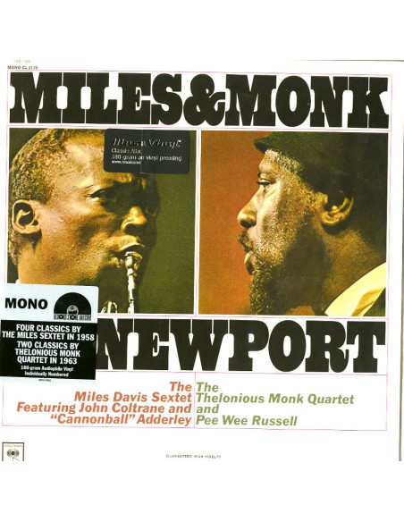 Davis Miles, Monk Thelonius - Miles and Monk At Newport (Mono 180Gr.)
