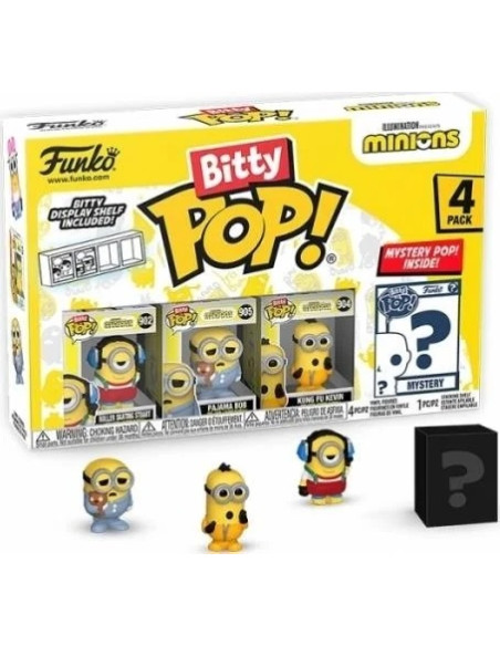 Minions: Funko Pop! Bitty POP 4 Packs - Roller Skating Stuart