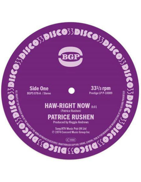 Rushen Patrice - Haw-Right Now, Kickin Back (7p)