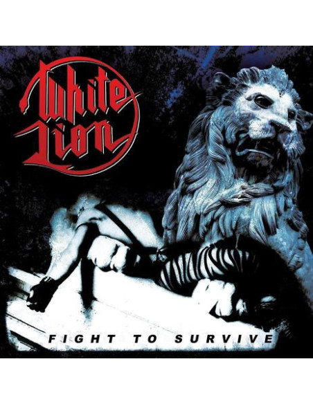 White Lion - Fight To Survive - White/Black/Red Splatter