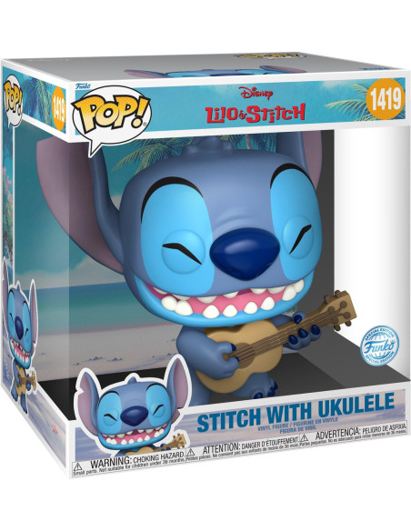Disney: Funko Pop! Jumbo - Lilo and Stitch - Stitch With Ukulele (Vinyl Figure 1419)