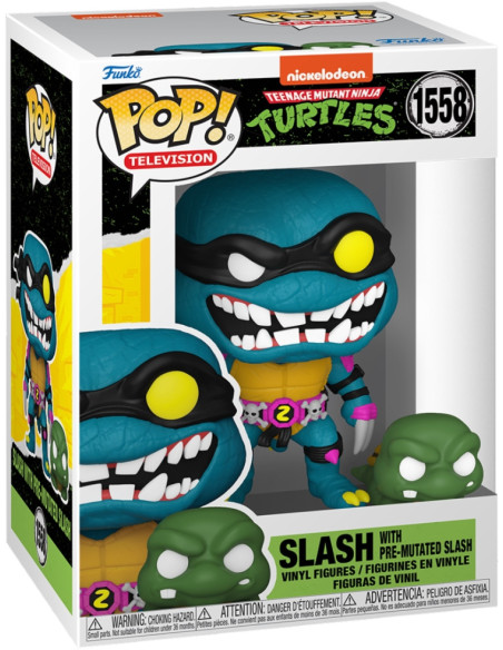 Teenage Mutant Ninja Turtles: Funko PopandBuddy - Series 4 - Slash and Pre-Mutated/ Turtle Slash (Vinyl Figure 1558)