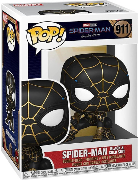 Marvel: Funko Pop! - Spider-Man No Way Home - Spider-Man (Black and Gold Suit) (Vinyl Figure 911)