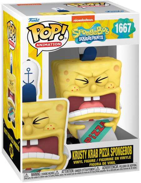Spongebob: Funko Pop! Animation - 25Th Anniversary - Spongebob With Pizza (Vinyl Figure 1667)