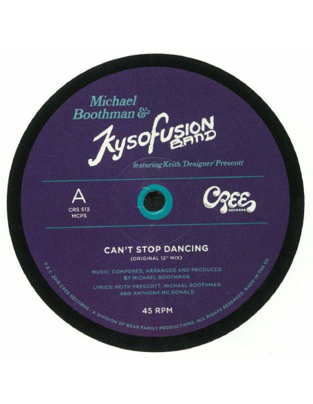 Boothman, Michael/Kysofusion Band Feat Keith Prescott - Can't Stop Dancing