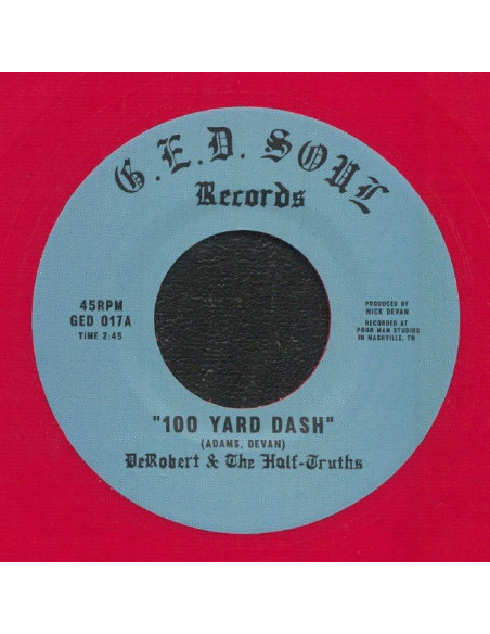 Derobert And The Half Truths - 100 Yard Dash - red vinyl 7p