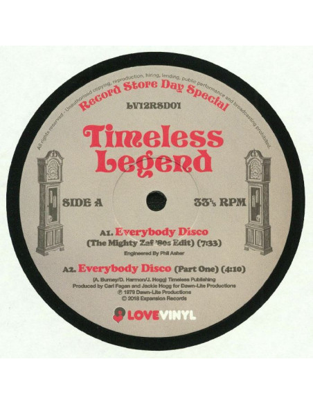 Timeless Legend - Everybody Disco (Record Store Day 2018)