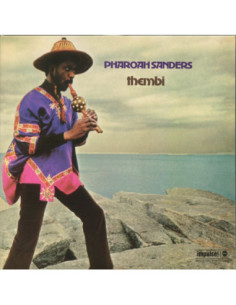 Sanders Pharoah - Thembi - limited heavyweight transparent blue vinyl LP / insert in autographed sleeve