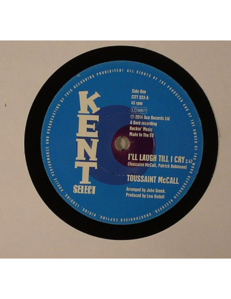 Mccall, Toussaint/Natur - I Ll Laugh Till I Cry/If There Were No You