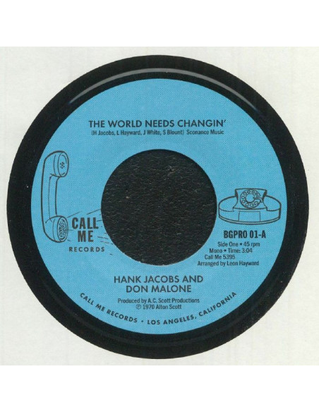 Hank Jacobs And Don Malone E Hank Jacobs and The Tko'S - The World Needs Changin, Gettin On Down (7p)