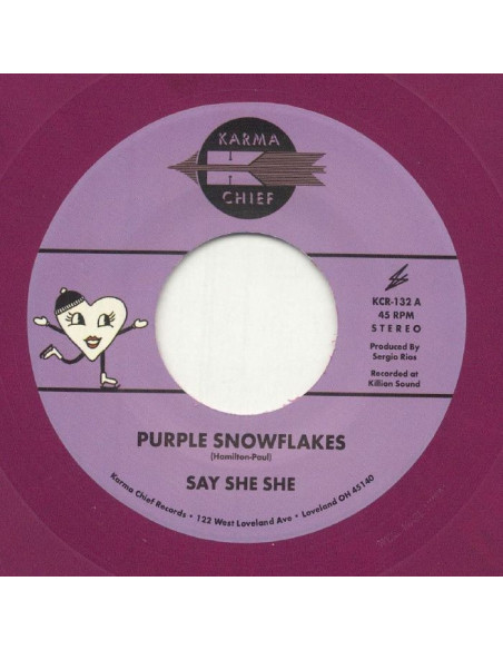Say She She - Purple Snowflakes Opaque dark purple coloured vinyl