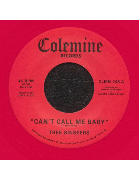 Thee Sinseers - Can'T Call Me Baby