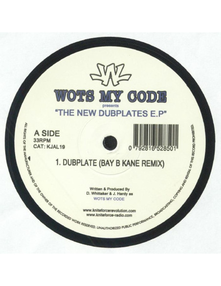 Wots My Code - The New Dubplates Ep