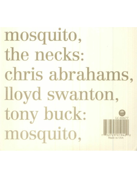 Necks - Mosquito, See Through - (CD)