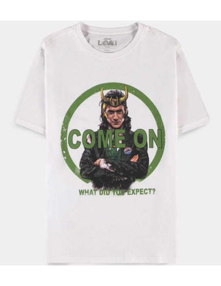 Marvel - Loki Men'S Short Sleeved T-Shirt - M Short Sleeved T-Shirts M White