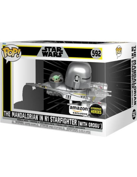 Star Wars: Funko Pop! Rides Super Deluxe - Hyperspace Heroes - The Mandalorian In N1 Starfighter